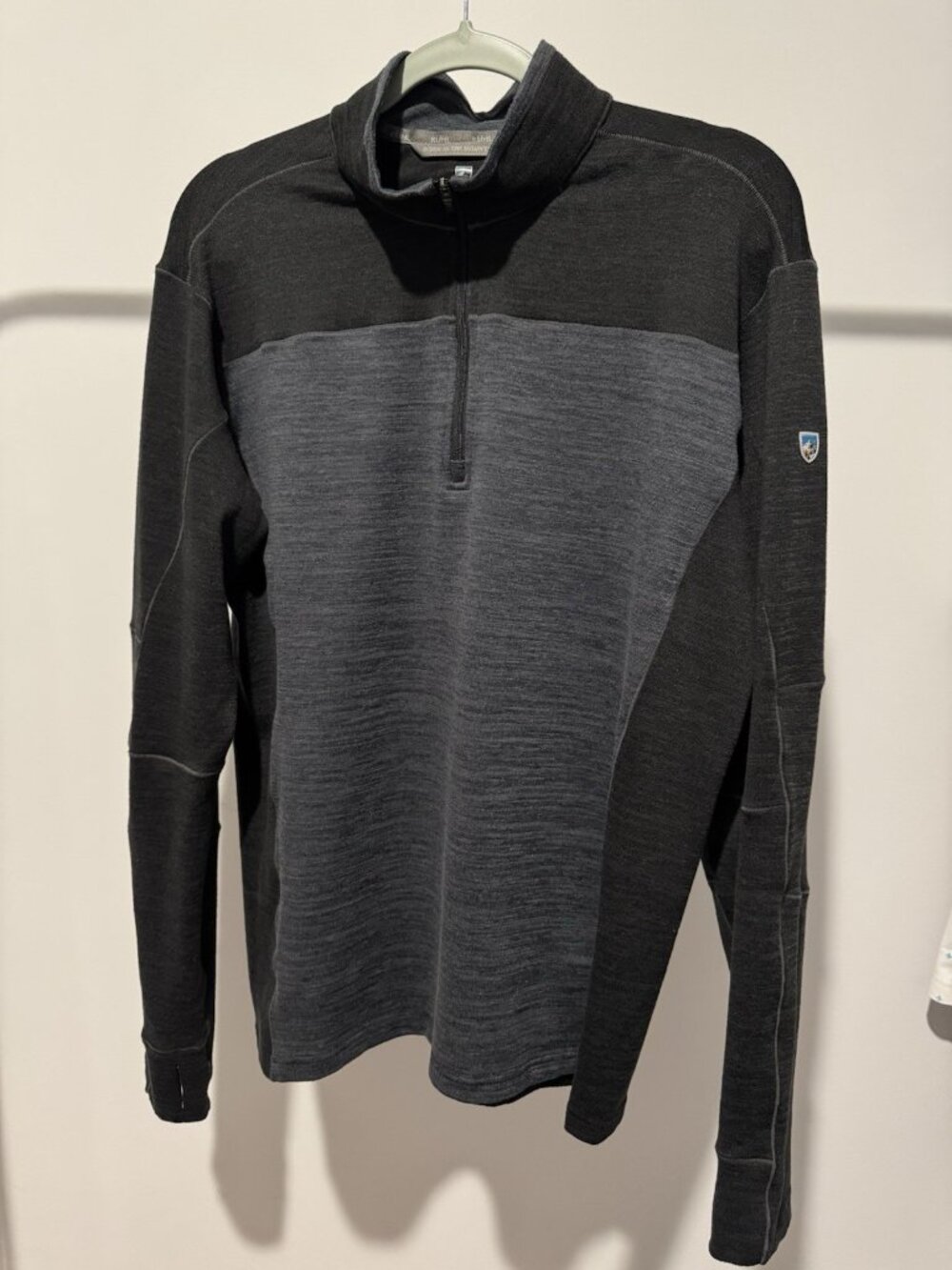 KUHL Quarter-Zip Pullover Men's Large Gray Born in the Mountains